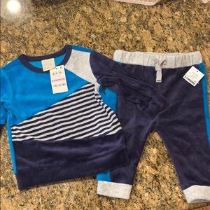 2 pc first impressions fleece track suit
